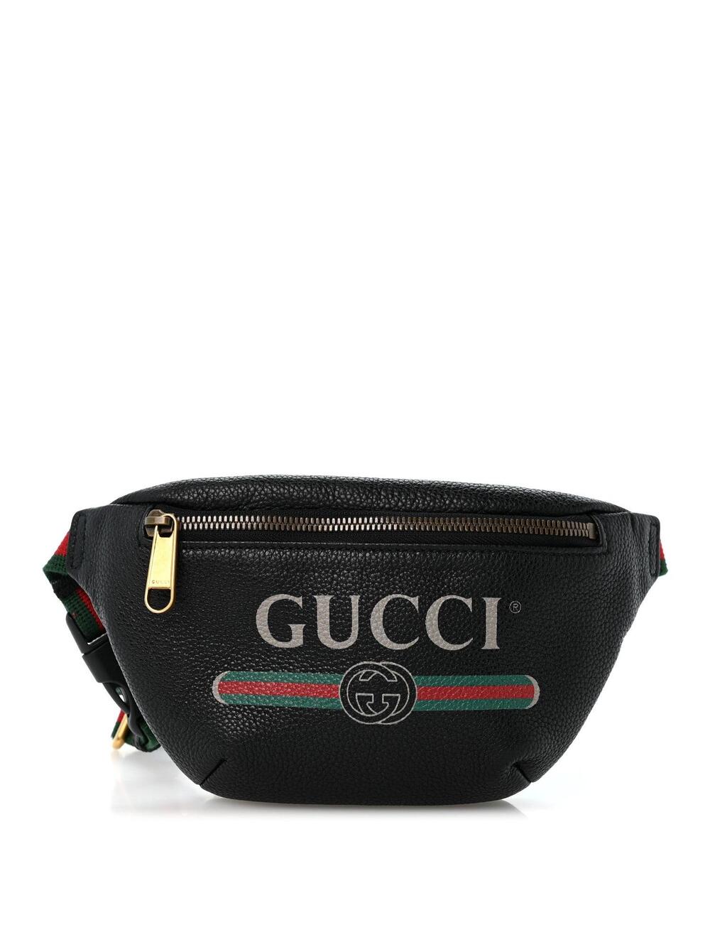 Gucci Grained Calfskin Small Logo Belt #337503G77B